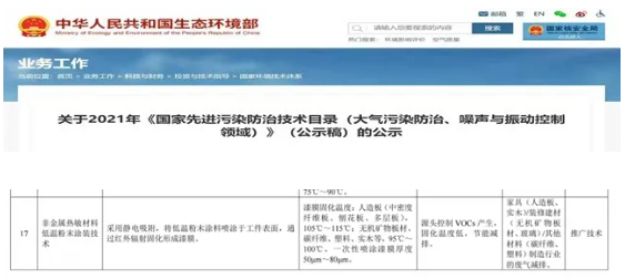 《國(guó)家先進(jìn)污染防治技術(shù)目錄(大氣污染防治、噪聲與振動(dòng)控制領(lǐng)域)》